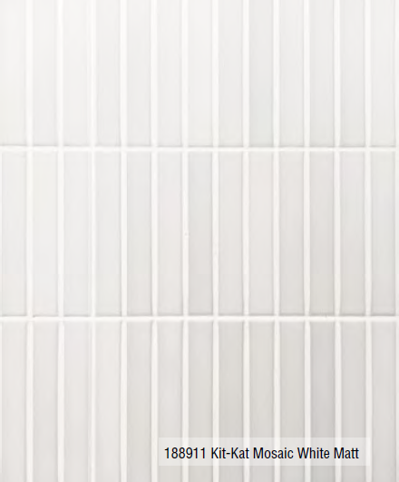 Kit-Kat Mosaic White Matt 11.5x23.1cm / 4,5”x9,1”