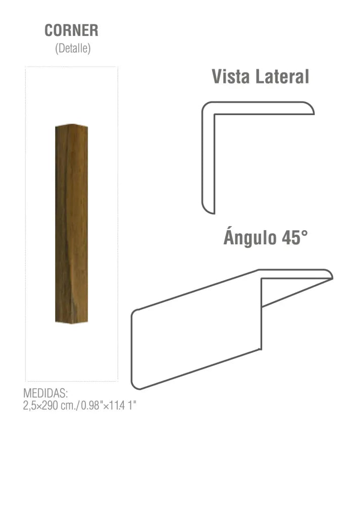 Fix Corners 2.5×290cm / 0.98"×114.1"