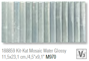 Kit-Kat Mosaic Water Glossy 11.5x23.1cm / 4,5”x9,1”
