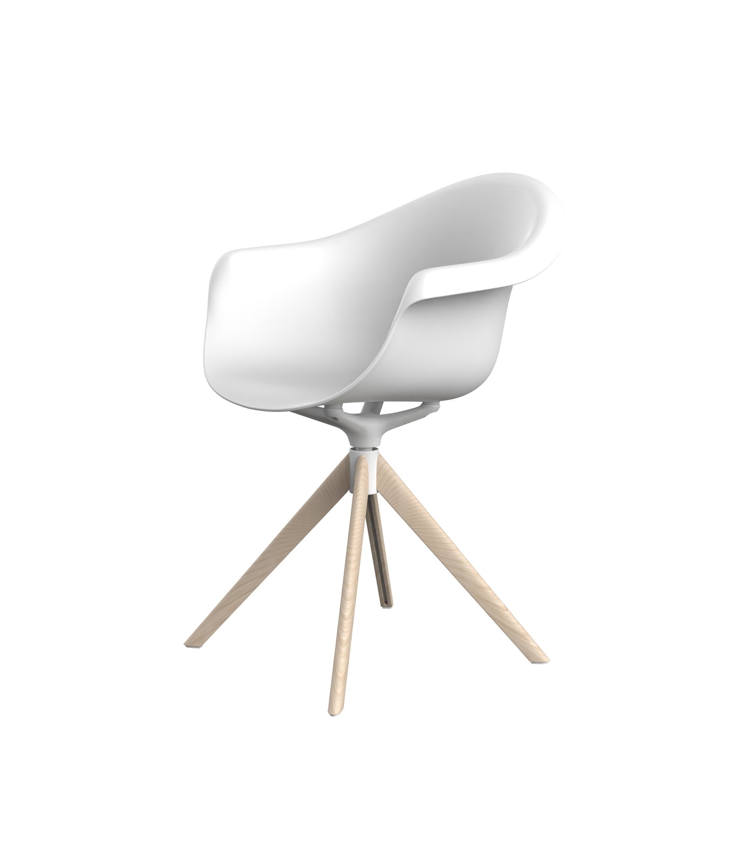 INCASSO - Silla giratoria con piernas de madera