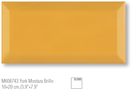 York Mostaza Brillo 10×20cm / 3.9"×7.9"