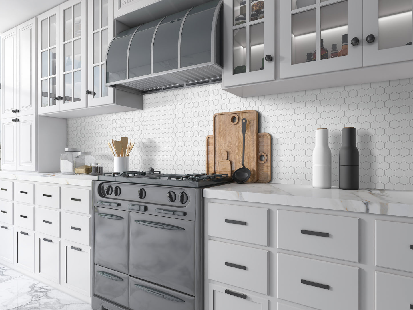 P&S White Hexagon 28.8×29.1cm / 11.3"×11.5"