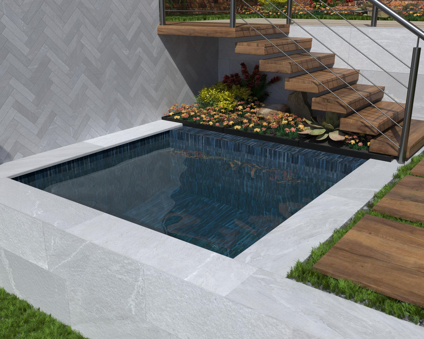 Kit-Kat Mosaic Ocean Glossy 11.5x23.1cm / 4,5”x9,1”