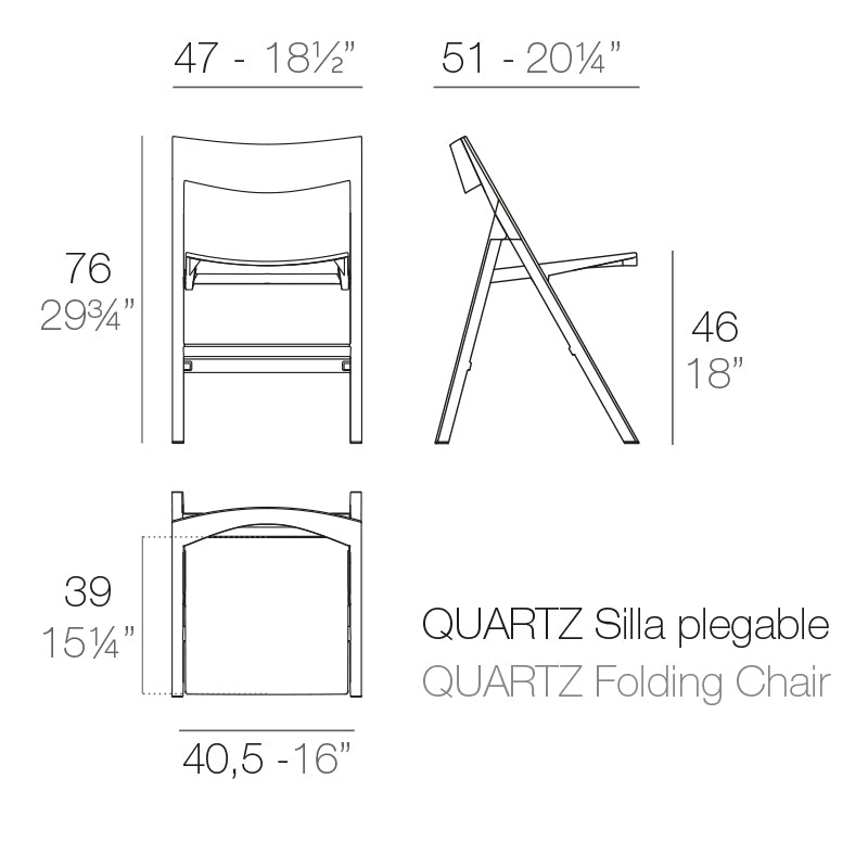 QUARTZ Silla Plegable