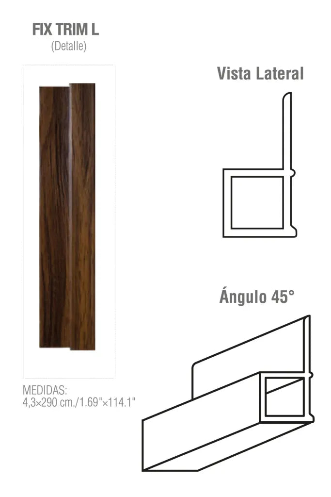 Fix Trims L 4.3×290cm / 1.6"×114.1"