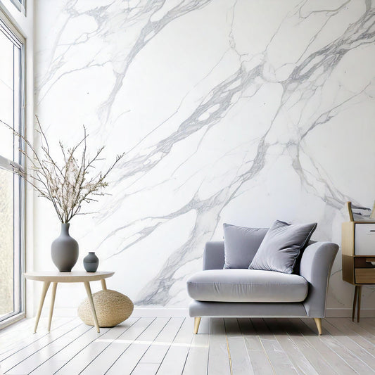 White Carrara Glossy 122x244cm / 48.03”x96.06”