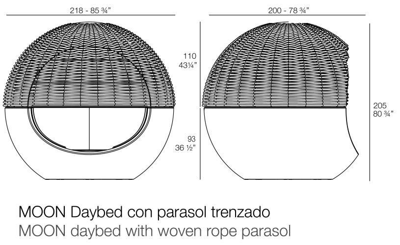 MOON DAYBED CAPOTA TRENZADA