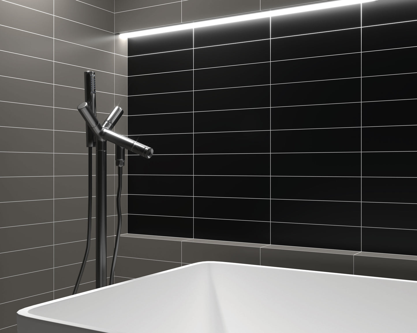 Voga Gris Oscuro Mate 7.5×30cm / 3"×11.8"